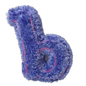 Letter B Furry Purple and Pink Pillow Room Decor